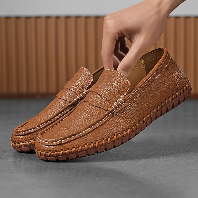 Men's Premium Full-Grain Slip-On Loafers
