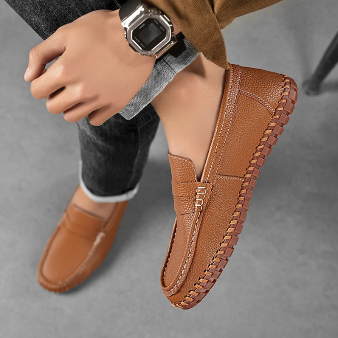 Men's Premium Full-Grain Slip-On Loafers