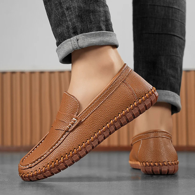 Men's Premium Full-Grain Slip-On Loafers