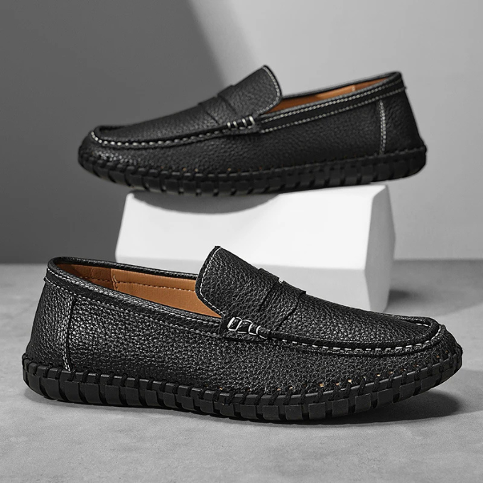 Men's Premium Full-Grain Slip-On Loafers