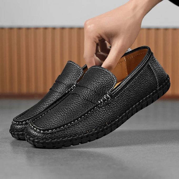 Men's Premium Full-Grain Slip-On Loafers