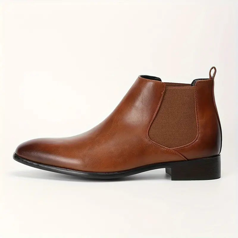 Men's Premium Leather Chelsea Boots with Cushioned Insoles