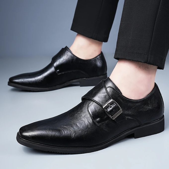 Men's Premium Full-Grain Monk Strap Shoes