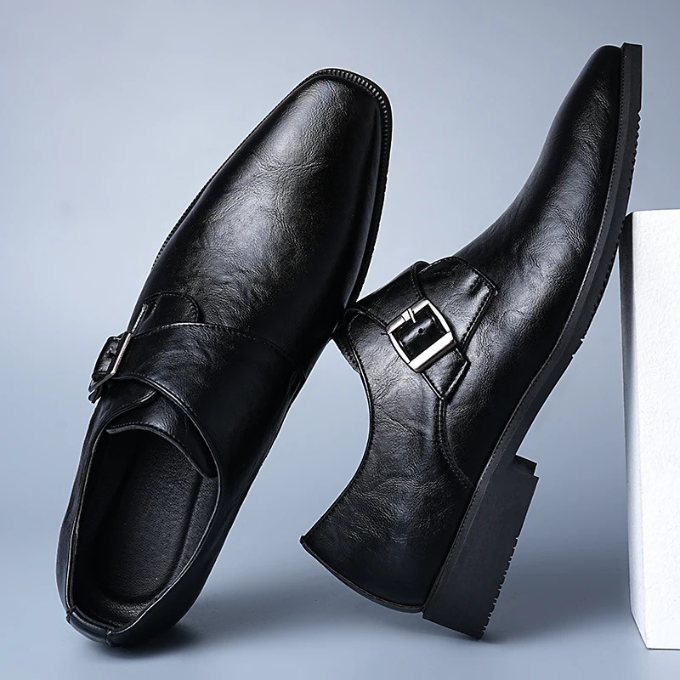 Men's Premium Full-Grain Monk Strap Shoes