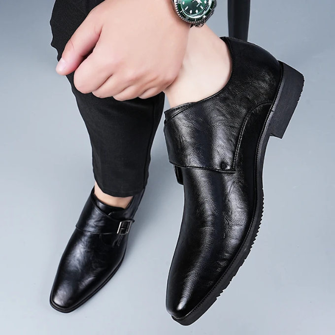 Men's Premium Full-Grain Monk Strap Shoes