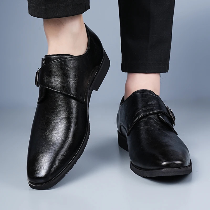 Men's Premium Full-Grain Monk Strap Shoes