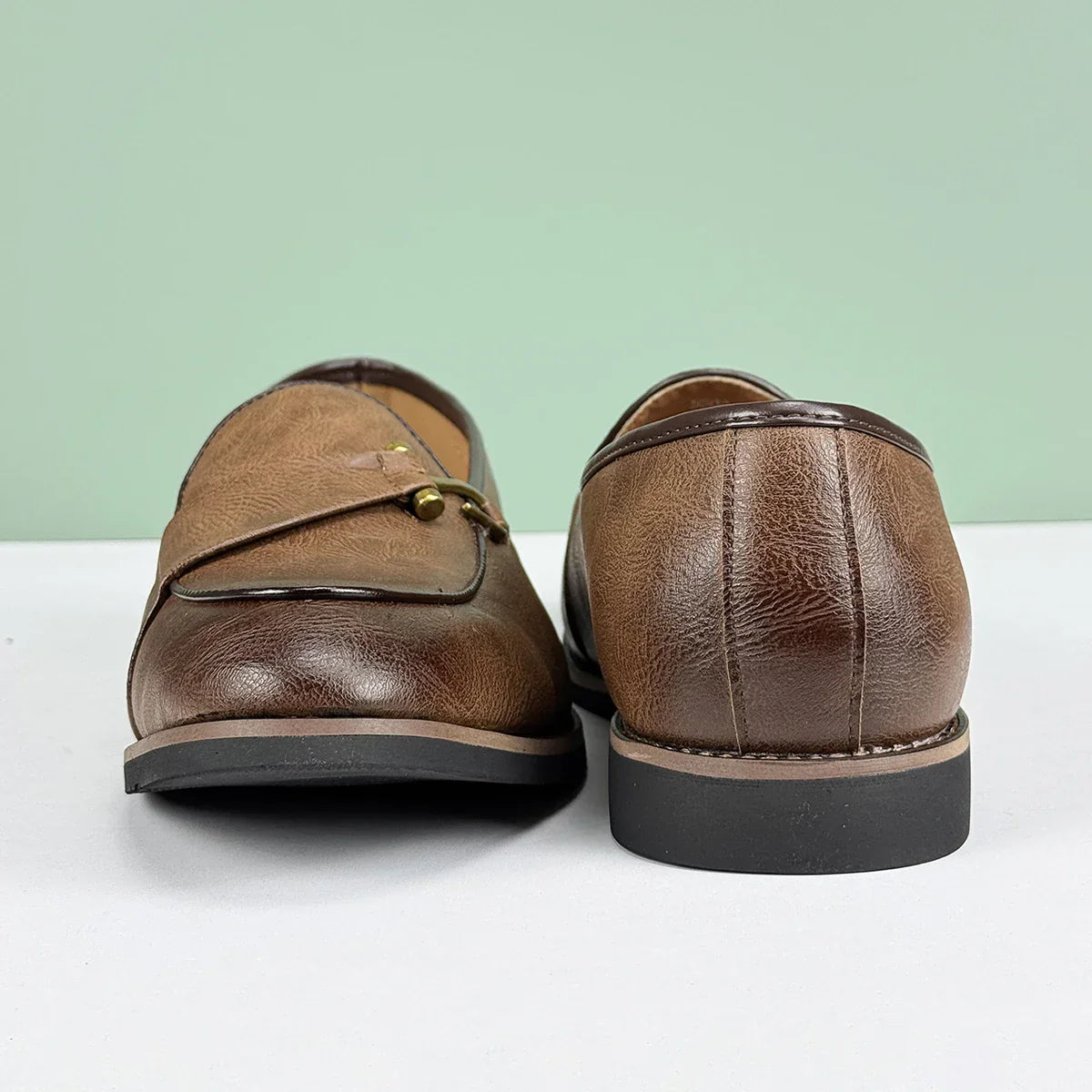 Men's Slip-On Bit Loafers in Aged Genuine Leather