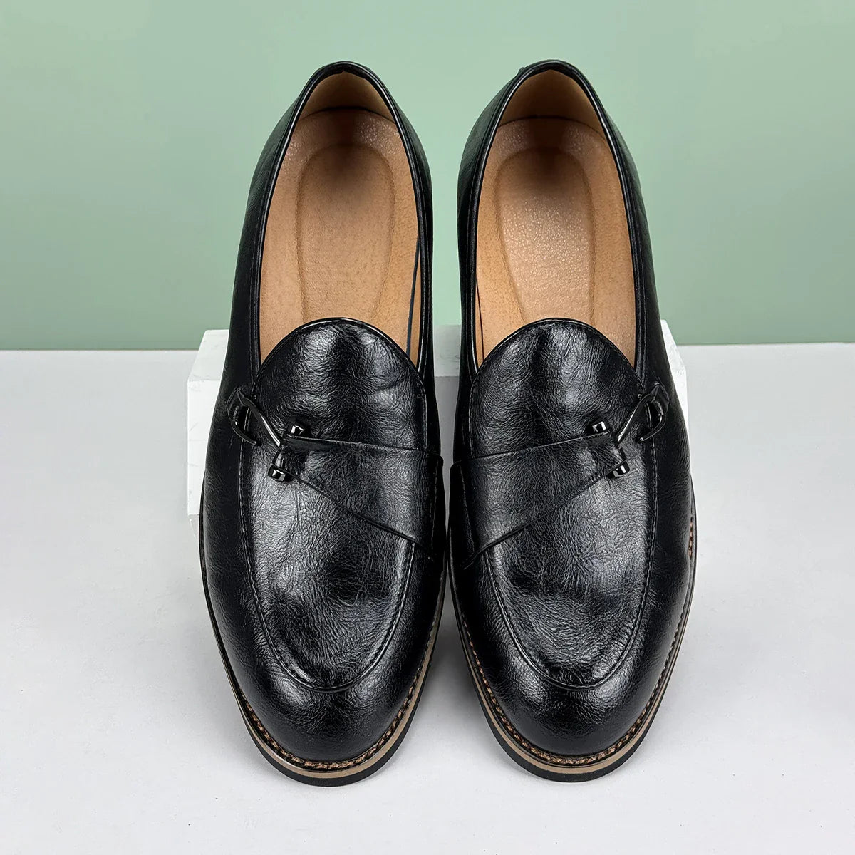 Men's Slip-On Bit Loafers in Aged Genuine Leather