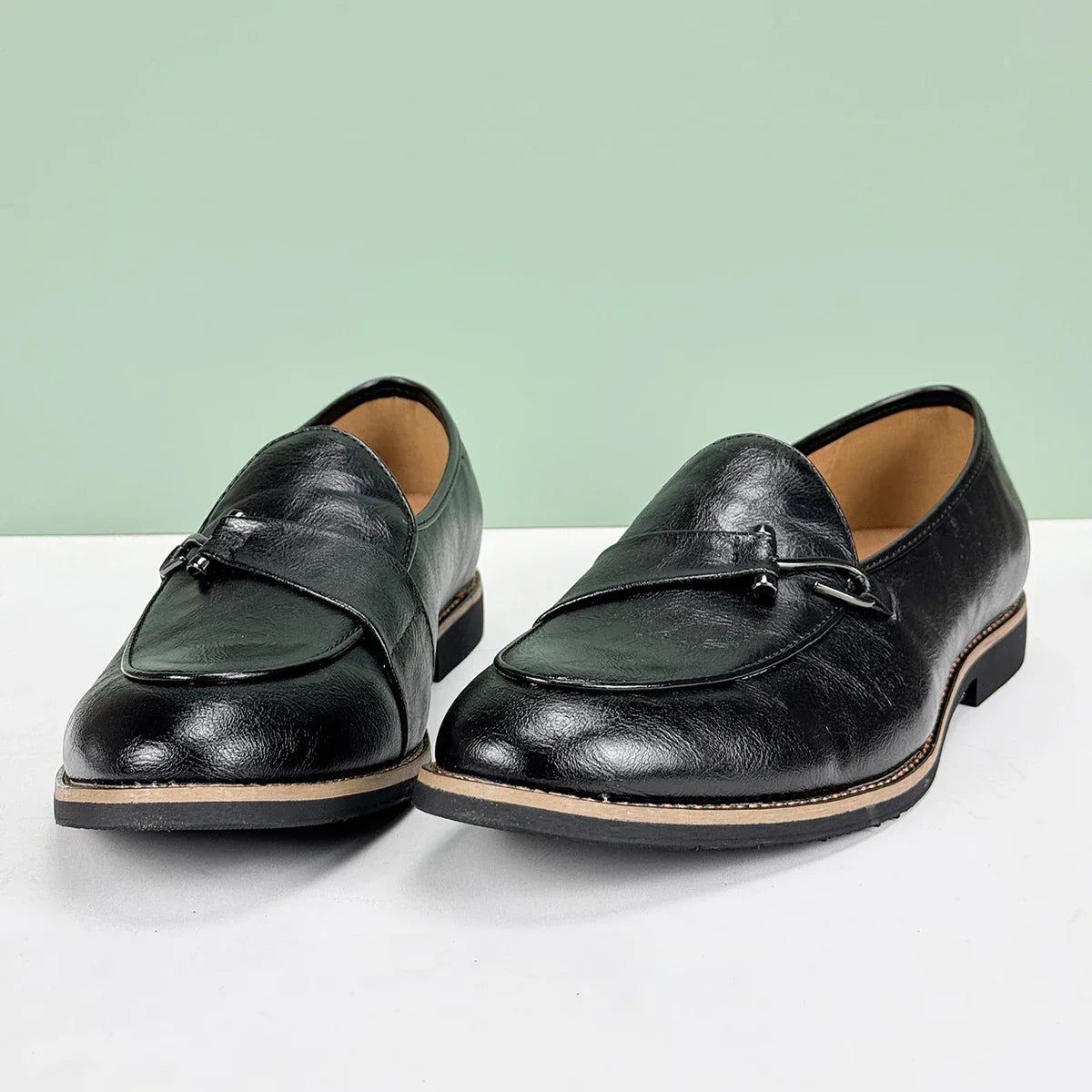 Men's Slip-On Bit Loafers in Aged Genuine Leather
