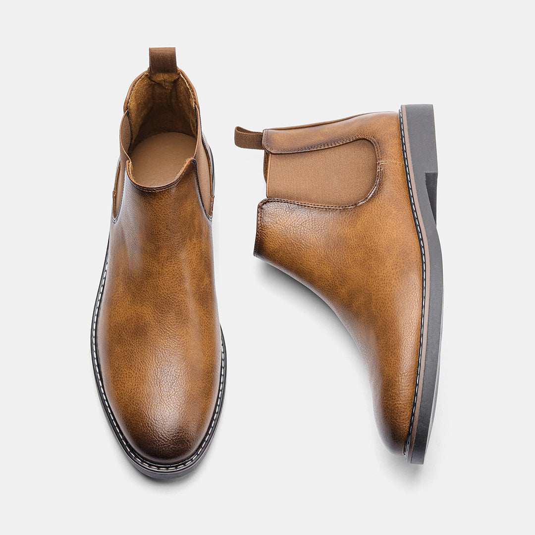 Men's Classic Chelsea Slip-On Boots with Elastic Sides