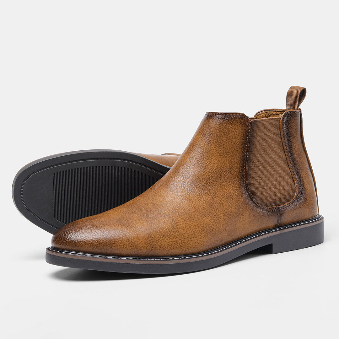 Men's Classic Chelsea Slip-On Boots with Elastic Sides