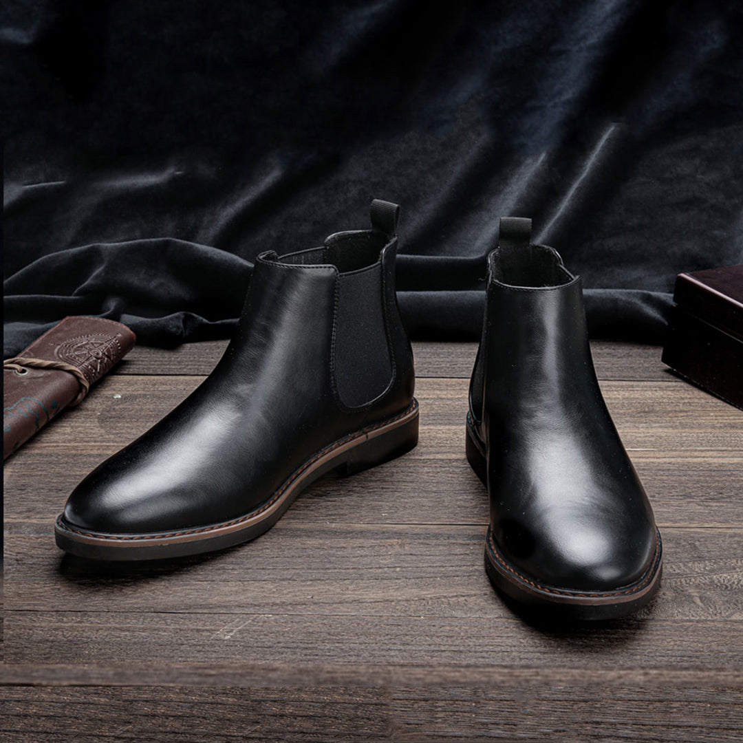 Men's Classic Chelsea Slip-On Boots with Elastic Sides