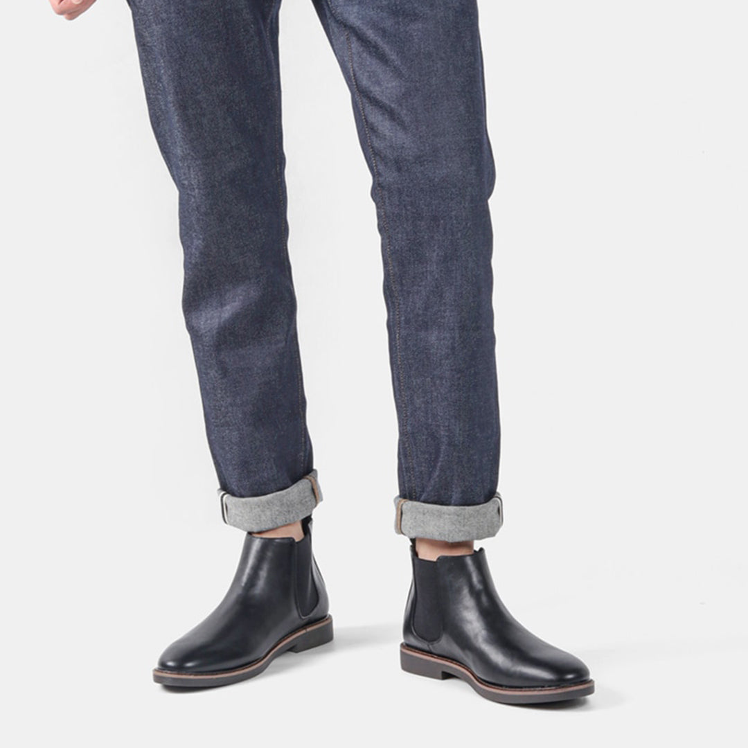Men's Classic Chelsea Slip-On Boots with Elastic Sides