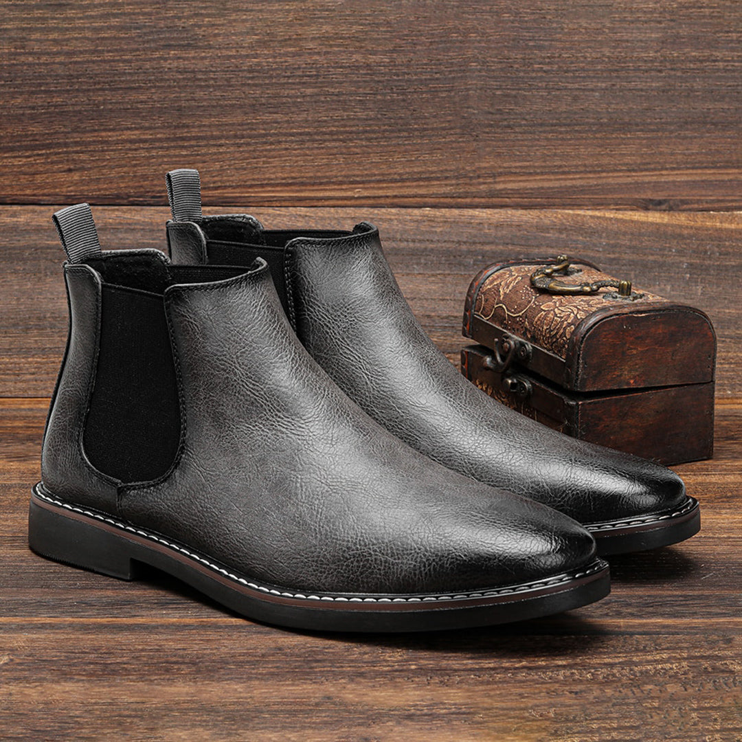 Men's Classic Chelsea Slip-On Boots with Elastic Sides