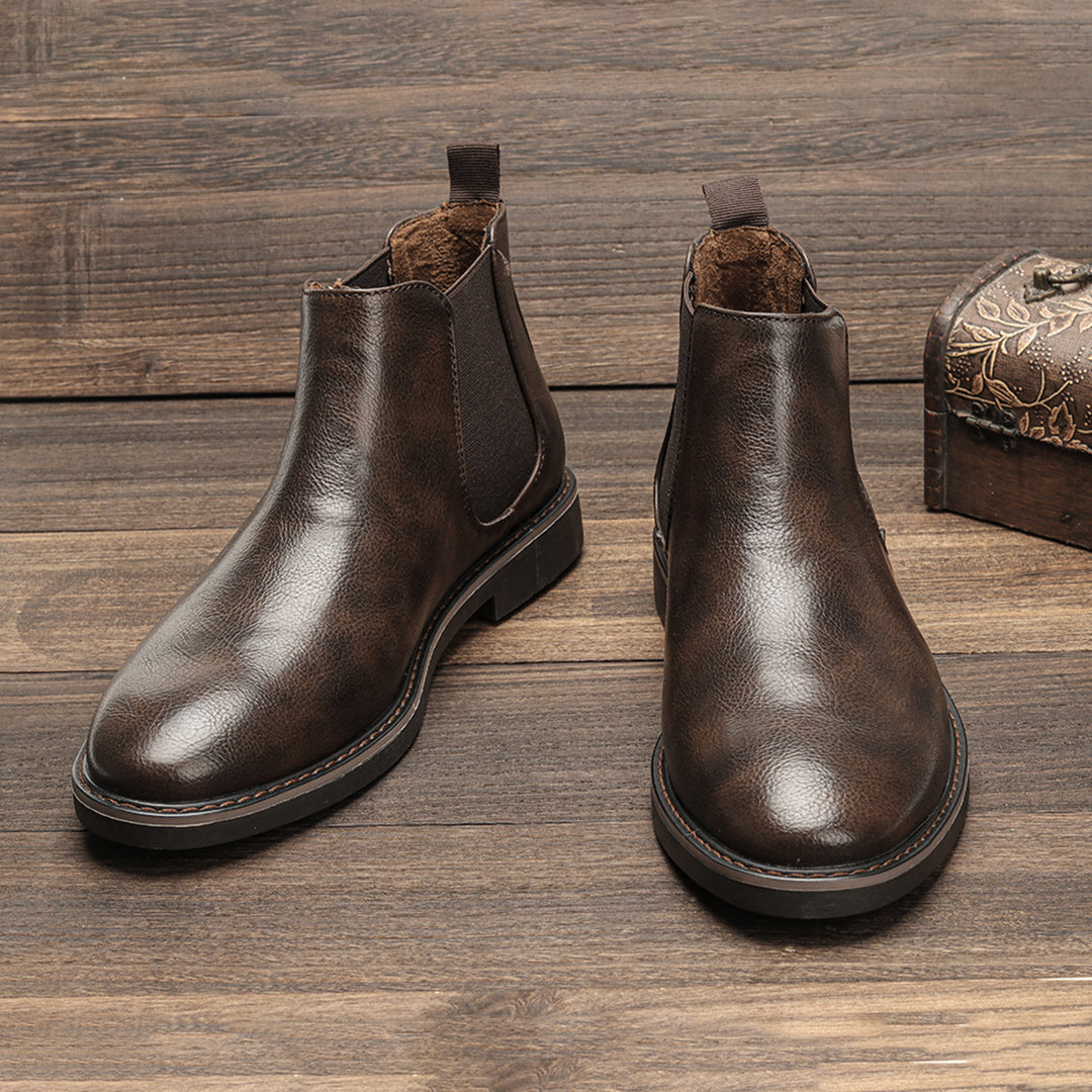 Men's Classic Chelsea Slip-On Boots with Elastic Sides