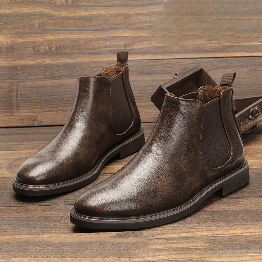 Men's Classic Chelsea Slip-On Boots with Elastic Sides