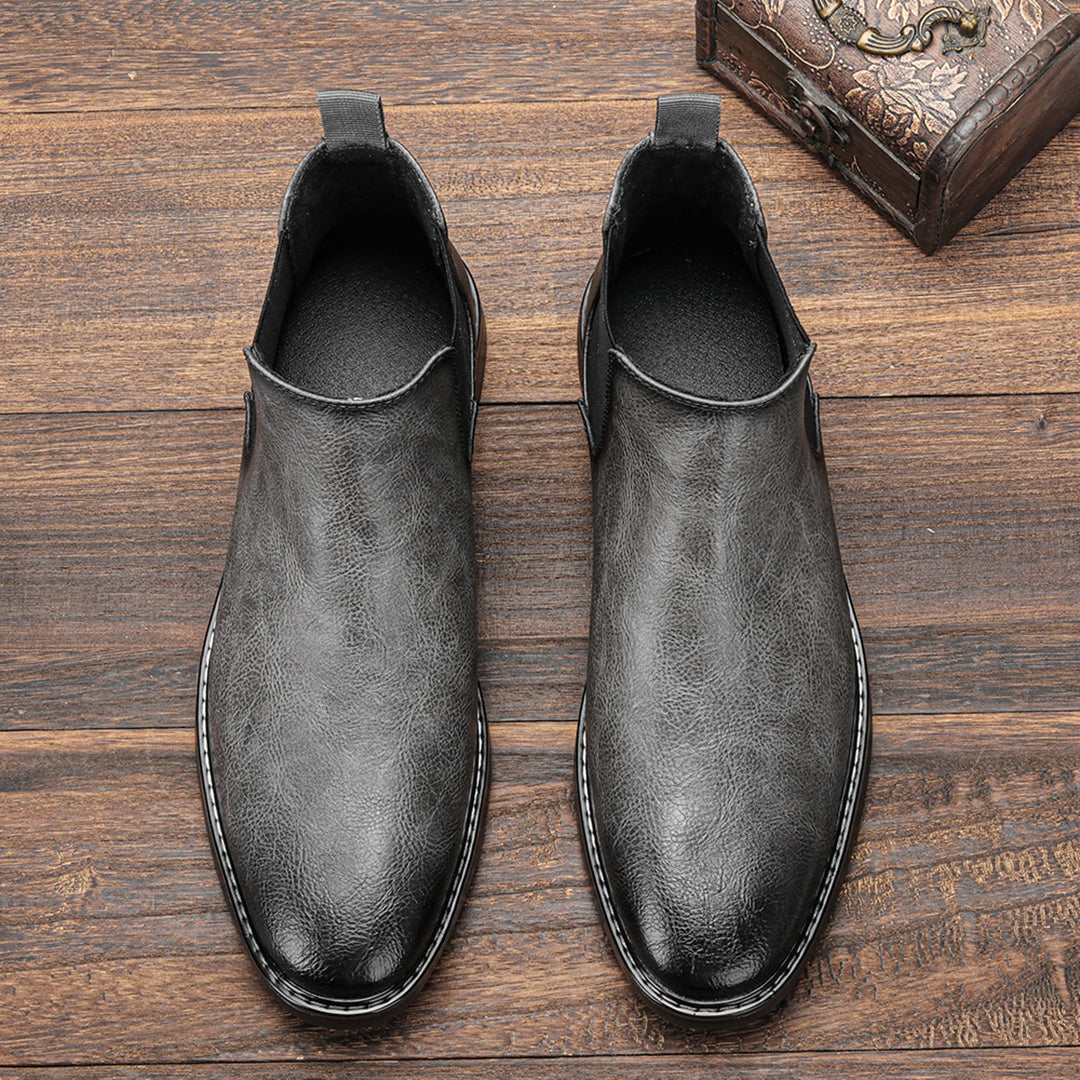 Men's Classic Chelsea Slip-On Boots with Elastic Sides