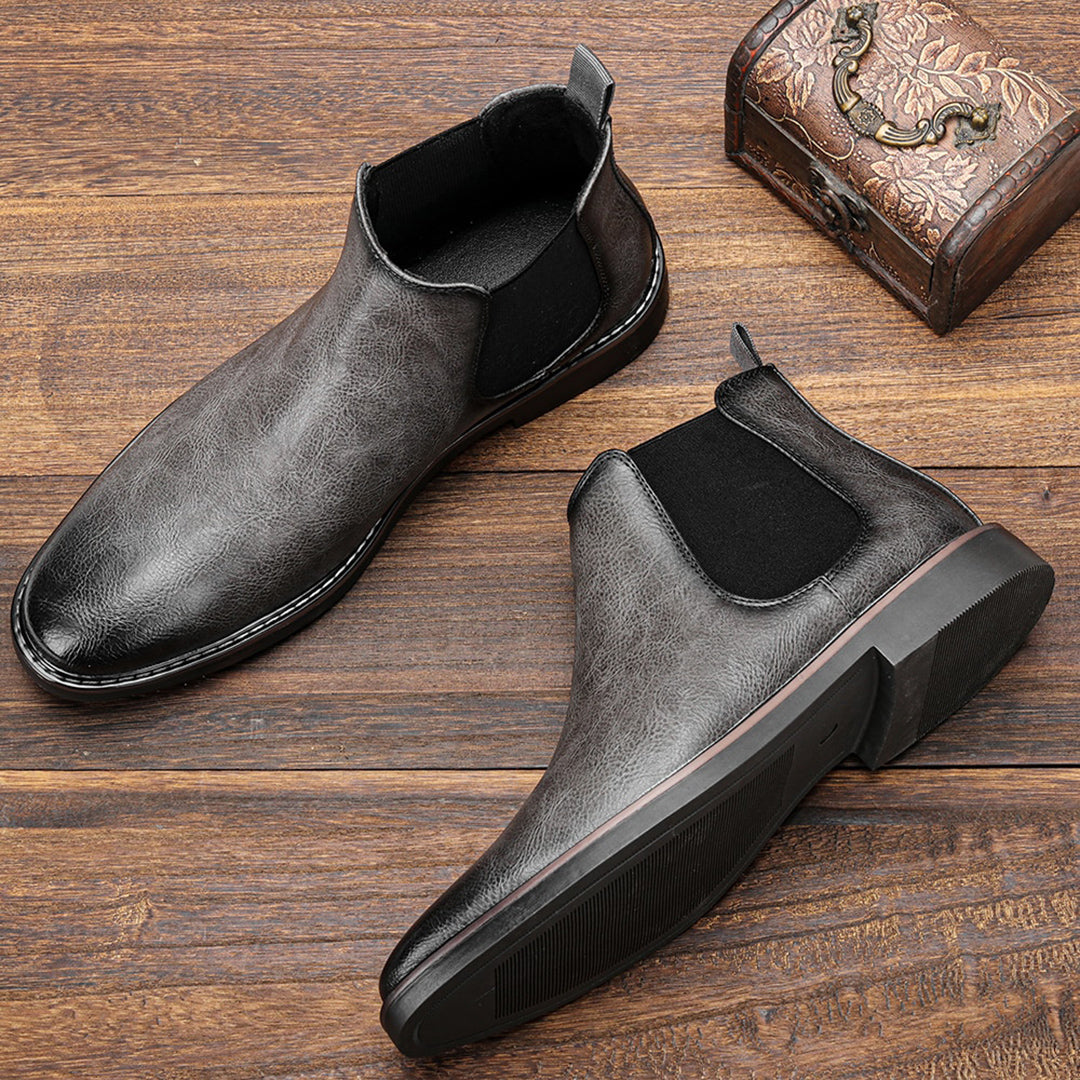 Men's Classic Chelsea Slip-On Boots with Elastic Sides