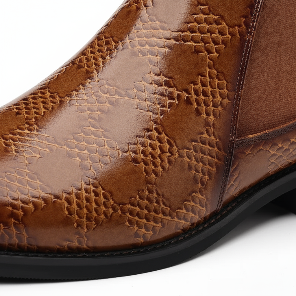 Men's Classic Chelsea Boots with Ankle Support and Slip-Resistant Sole