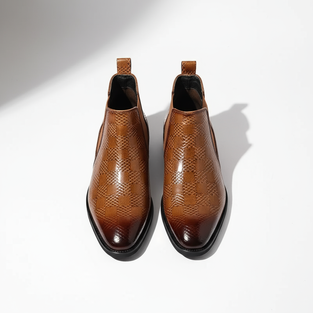 Men's Classic Chelsea Boots with Ankle Support and Slip-Resistant Sole