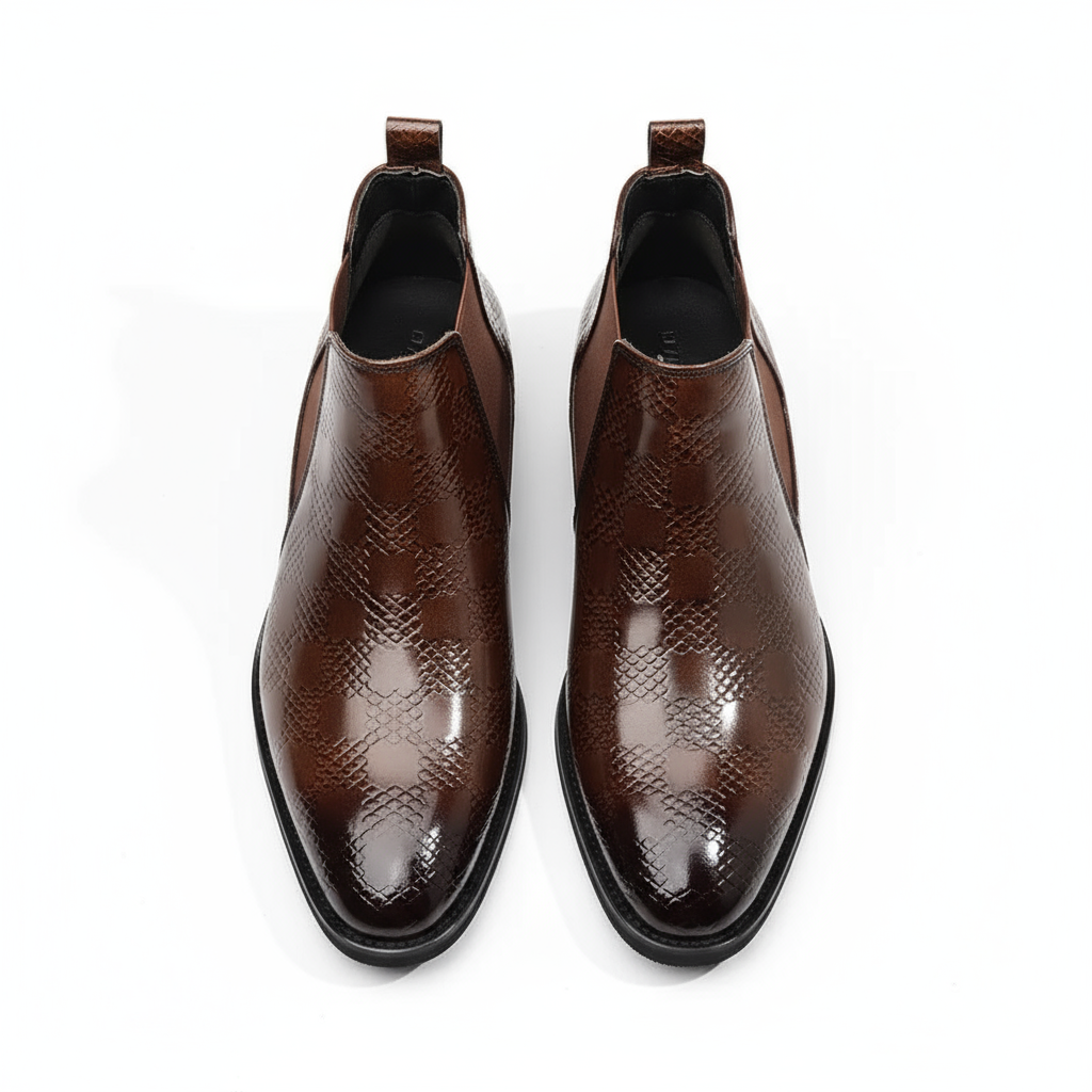 Men's Classic Chelsea Boots with Ankle Support and Slip-Resistant Sole