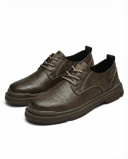 Men's Premium Leather Derby Shoes for Comfort and Durability