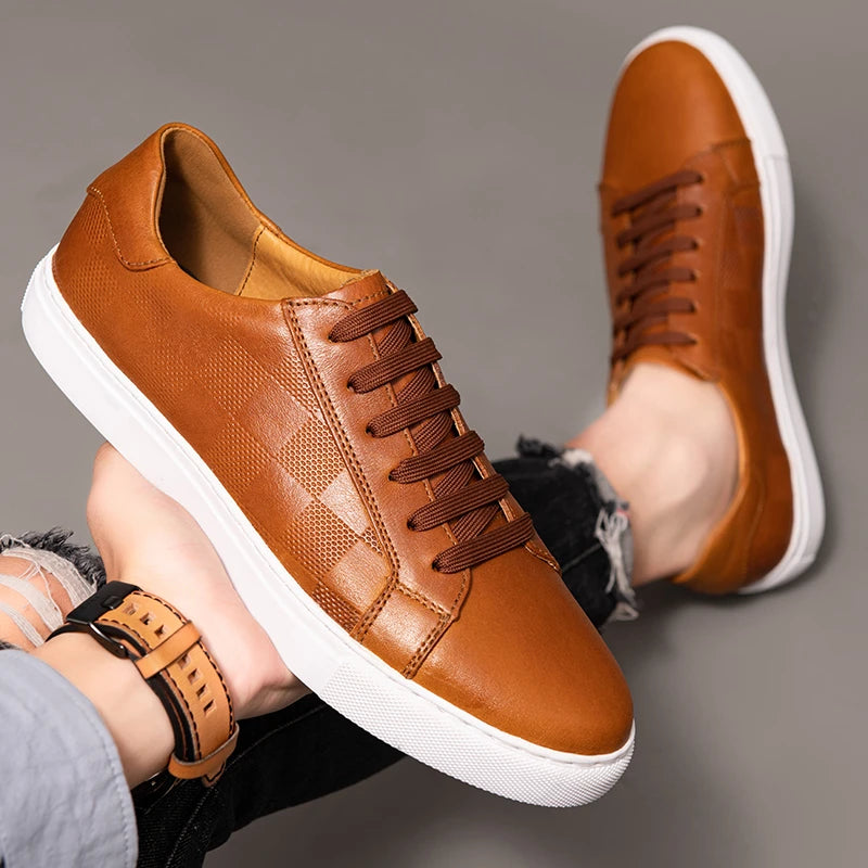 Men's Premium Low Top Sneakers with Cushioned Sole