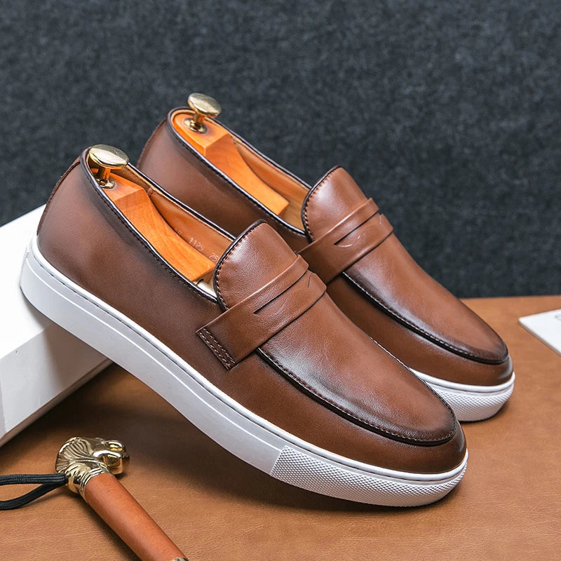 Men's Premium Classic Penny Loafers with Lightweight Sole