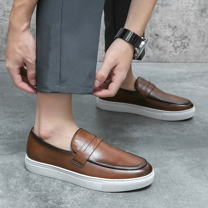 Men's Premium Classic Penny Loafers with Lightweight Sole