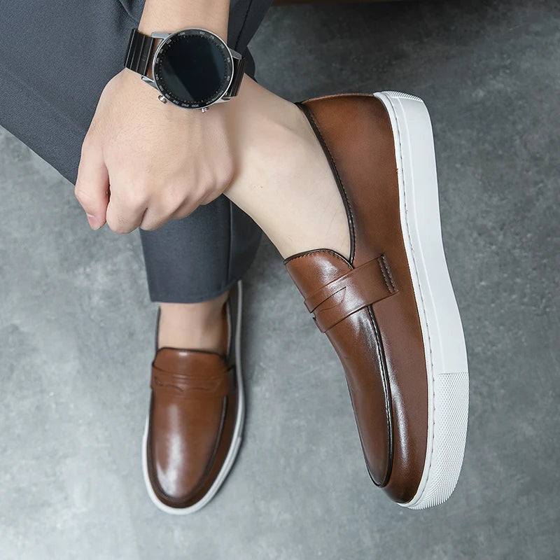 Men's Premium Classic Penny Loafers with Lightweight Sole