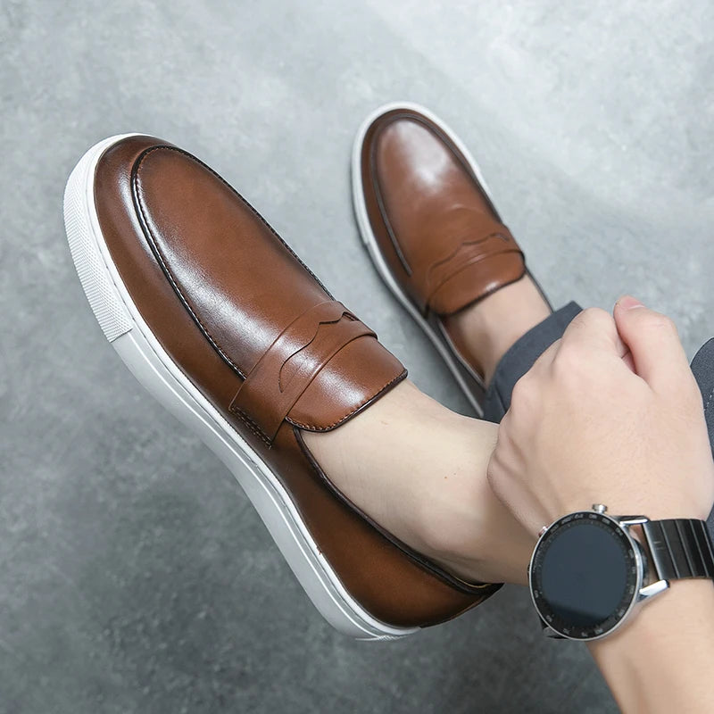 Men's Premium Classic Penny Loafers with Lightweight Sole