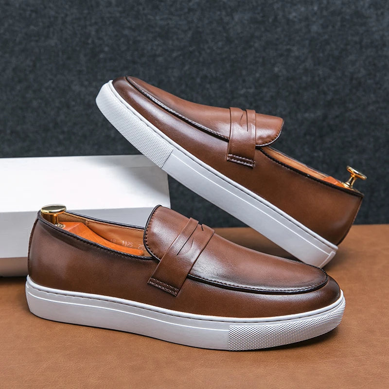 Men's Premium Classic Penny Loafers with Lightweight Sole