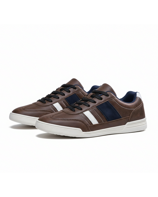 Men's Casual Low-Profile Sneakers with Distressed Finish