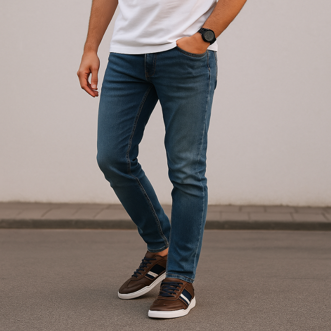 Men's Casual Low-Profile Sneakers with Distressed Finish