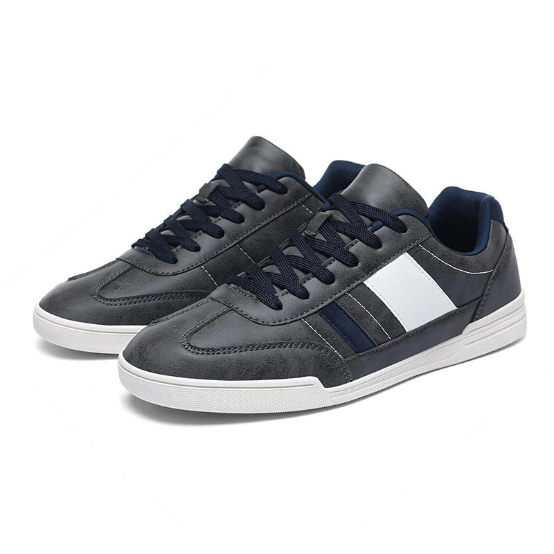 Men's Casual Low-Profile Sneakers with Distressed Finish
