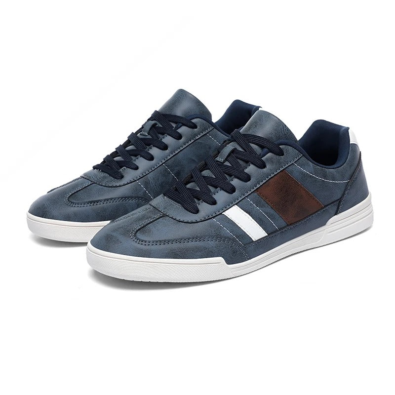 Men's Casual Low-Profile Sneakers with Distressed Finish