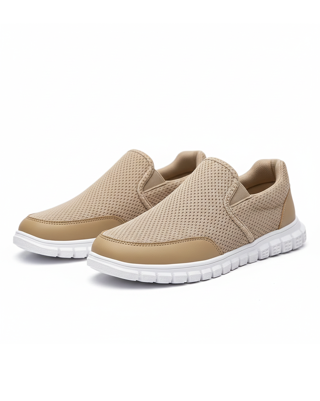 Men's Breathable Knit Slip-On Loafers with Cushioned Sole