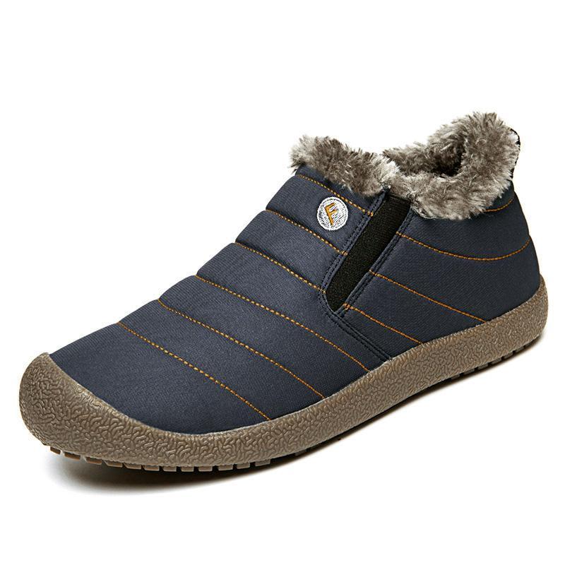 Men's Cozy Insulated Snow Boots with Round Toe Design