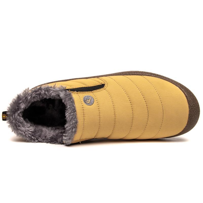 Men's Cozy Insulated Snow Boots with Round Toe Design
