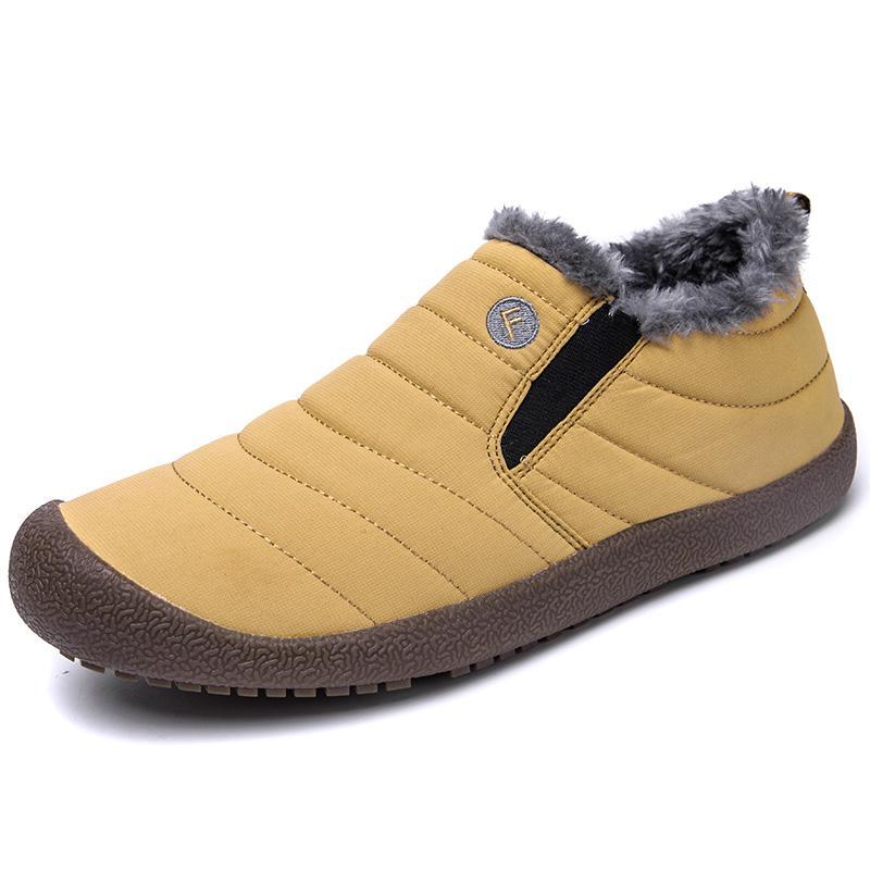 Men's Cozy Insulated Snow Boots with Round Toe Design