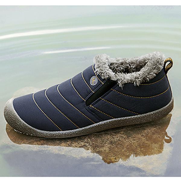 Men's Cozy Insulated Snow Boots with Round Toe Design