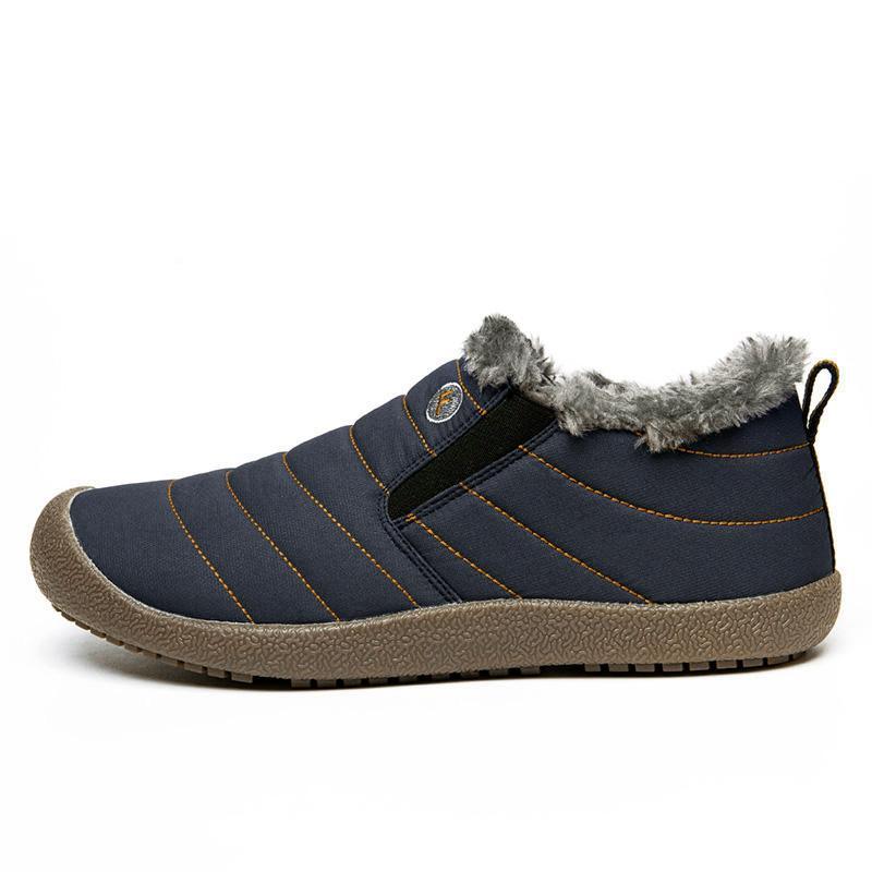 Men's Cozy Insulated Snow Boots with Round Toe Design