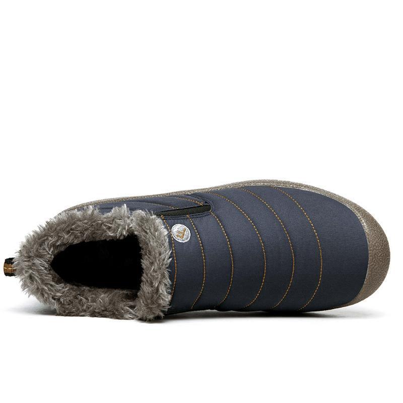 Men's Cozy Insulated Snow Boots with Round Toe Design