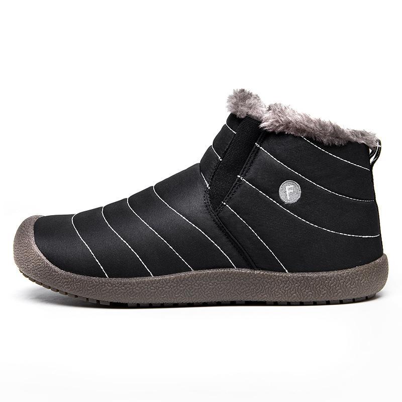 Men's Cozy Insulated Snow Boots with Round Toe Design