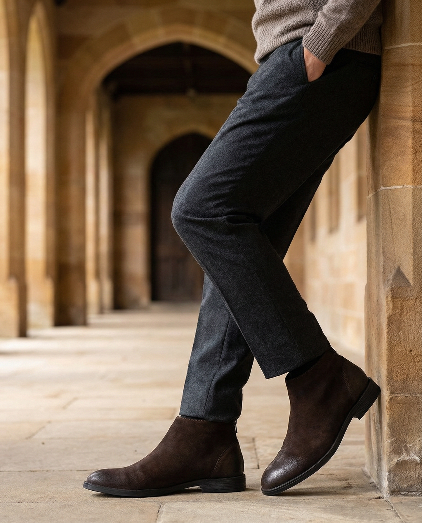 Men's Premium Leather Ankle Boots for All-Day Comfort