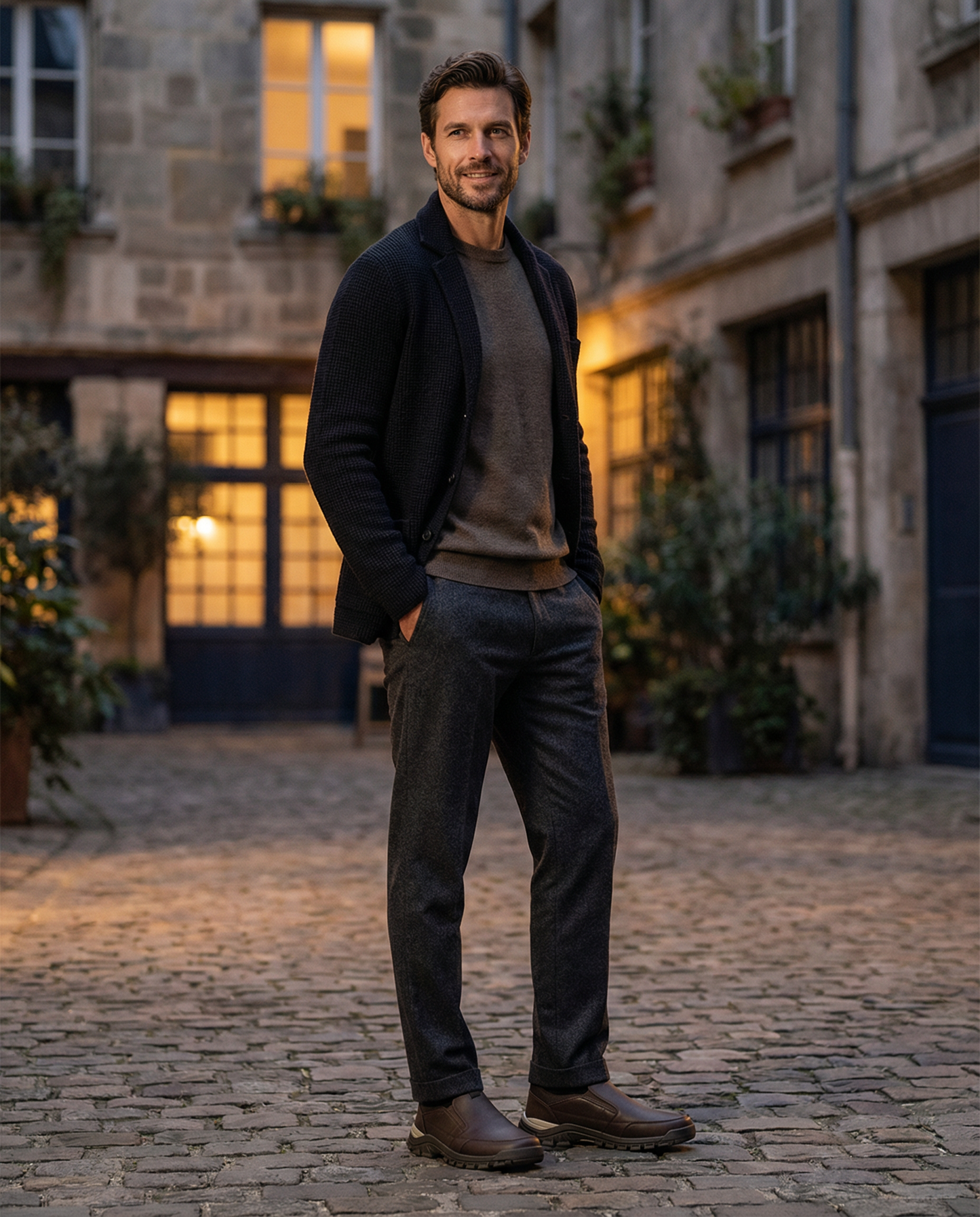 Men's Slip-On Loafers with Durable Lug Sole