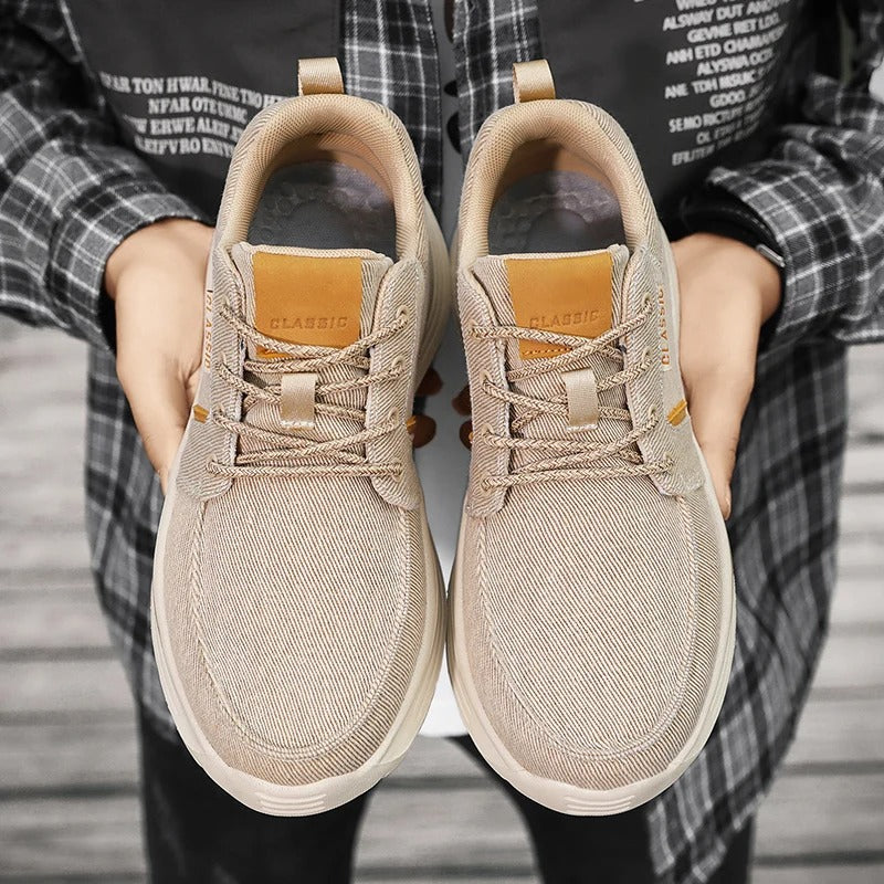 Men's Lightweight Canvas Moc-Toe Sneakers