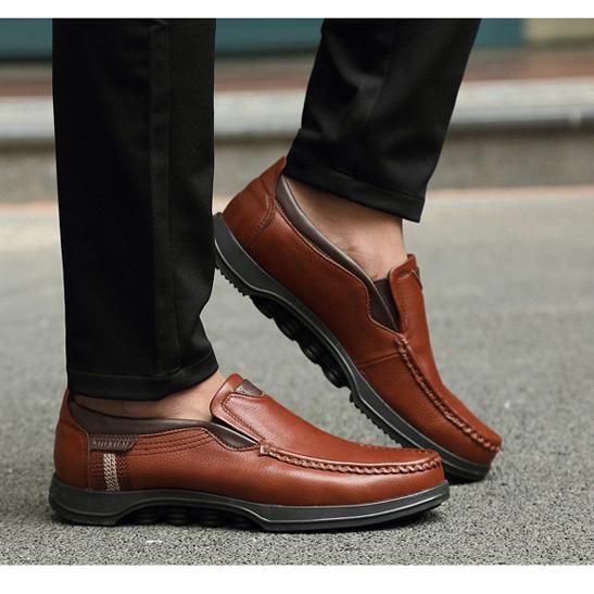 Men's Casual Slip-On Loafers with Rubber Outsole