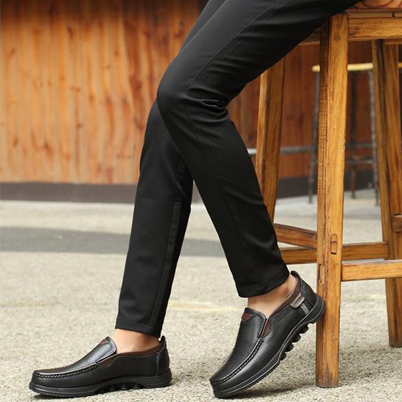 Men's Casual Slip-On Loafers with Rubber Outsole