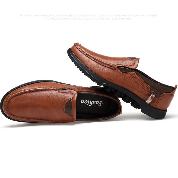 Men's Casual Slip-On Loafers with Rubber Outsole